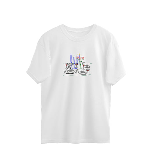 Candle light dinner- Oversized Tee